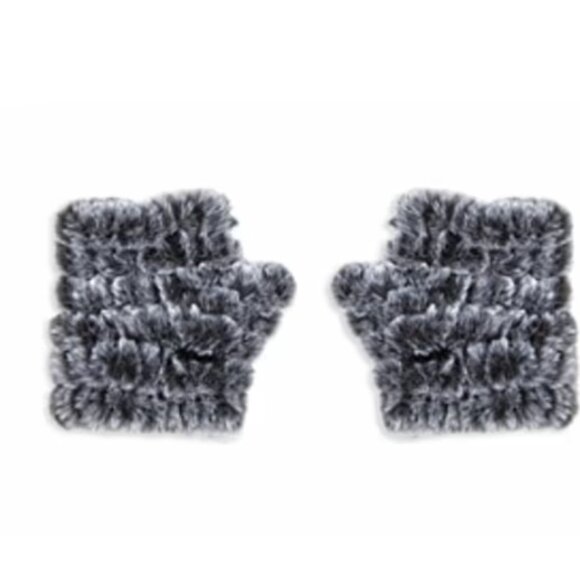 Jocelyn Jocelyn Mandy Faux Fur Fingerless Mittens - Grey - Picture 1 of 1